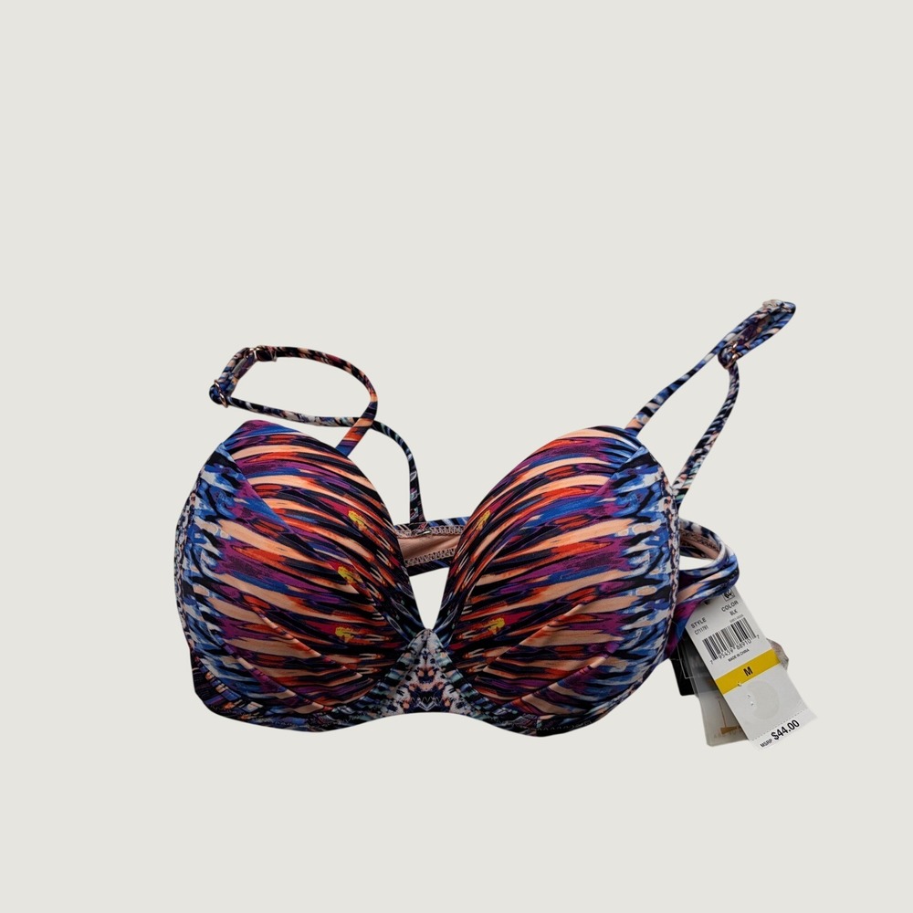 Raisins Womens Multicolor Abstract Underwire Bikini Top C711791 Medium NWT